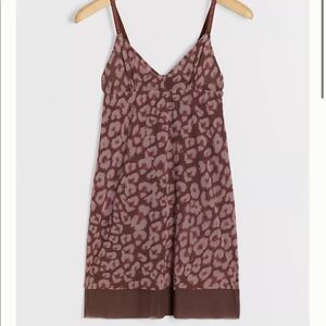 Anthropology leopard intimate camisole in taupe